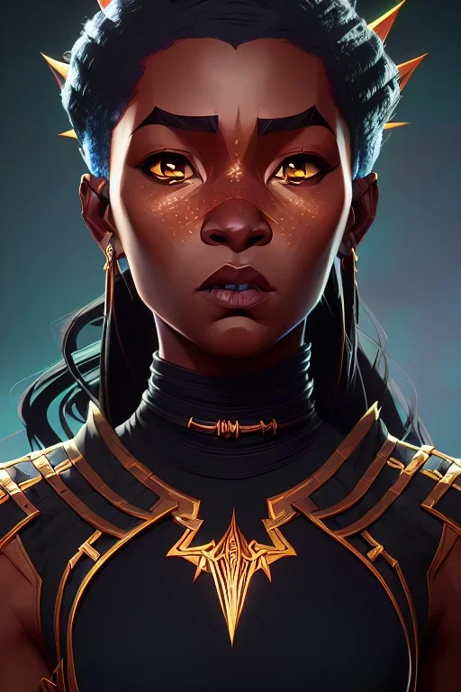 sango fantasy, fantasy magic, intricate, sharp focus, illustration, highly detailed, digital painting, concept art, matte, artgerm and paul lewin and kehinde wiley, masterpiece Asian lady black panther Papu New Guina pyramid black silver space lady space blood moon galaxy