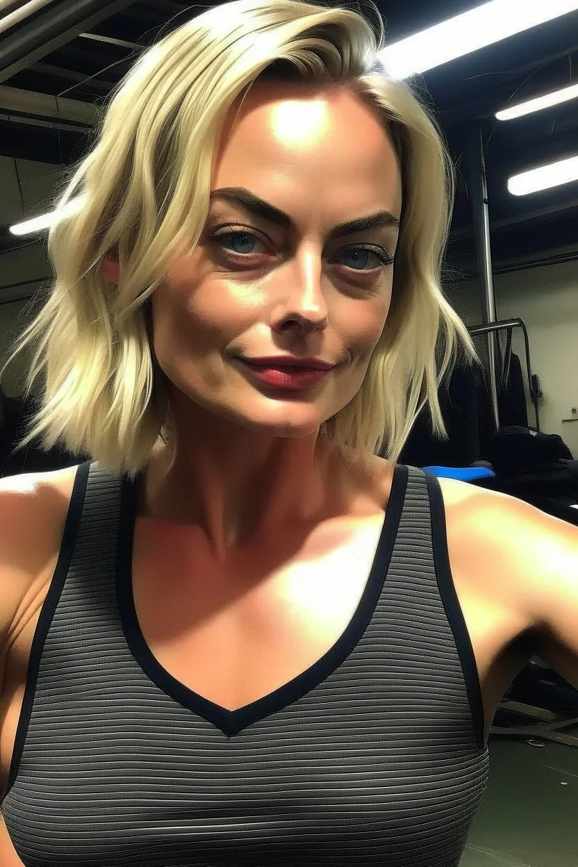 muscular margot robbie