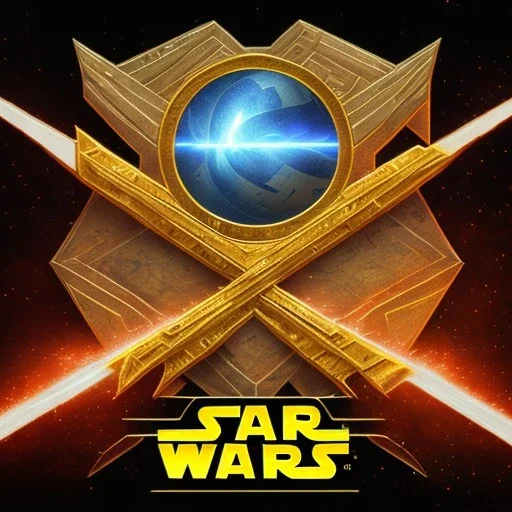 logo with only the letters 'STAR WARS', atmospheric, intricate, epic fantasy, ornate, 3D, cinematic lightning, glow effect, 64K