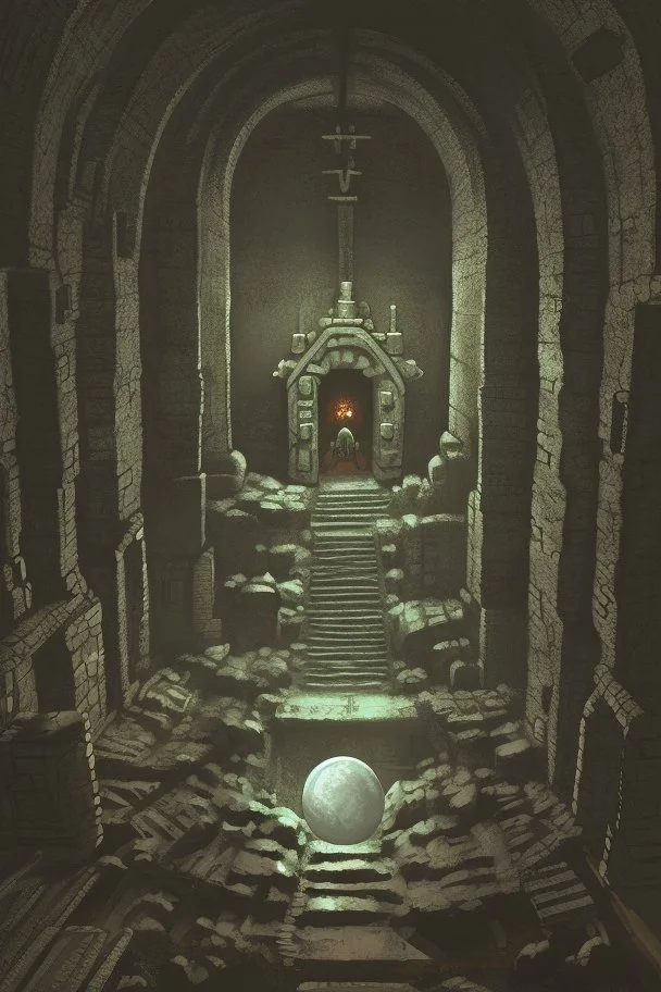 Moon in a dwarven mine underground
