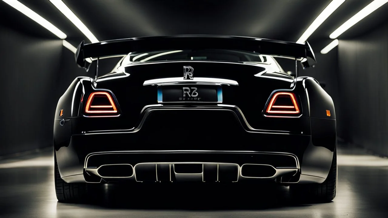 Rolls Royce Super car, rear view, desktop wallpaper, 4K, Cinematic