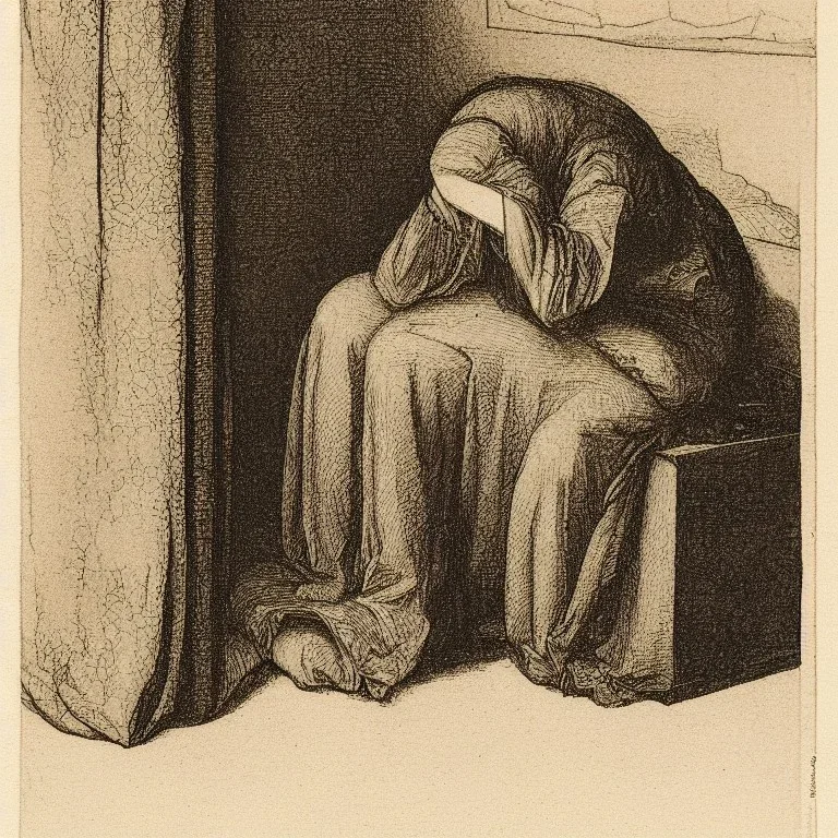 depressed woman typing at a smartphone laying on the floor of a dark bedroom, by albrecht duhrer