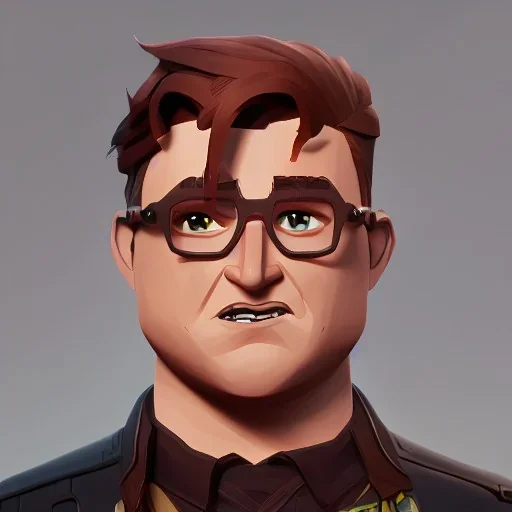 wayne knight, ed sheeran, dark blonde hair, shaved, lego, steampunk