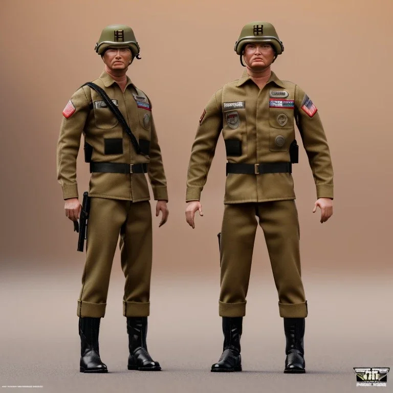 G.I. Joe toy doll army soldier Donald Trump, guns ,boots, helmet