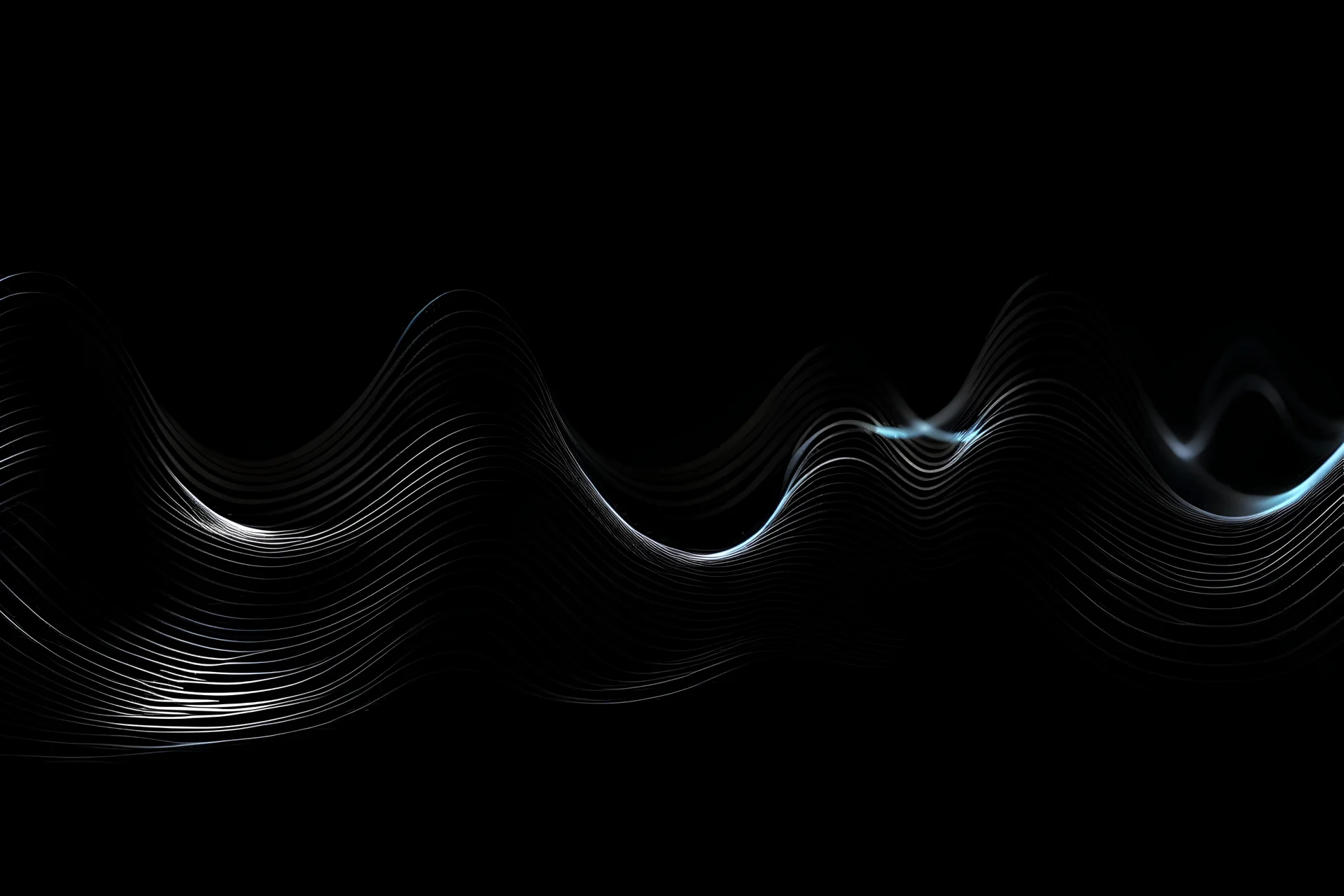 wave sound in dark background