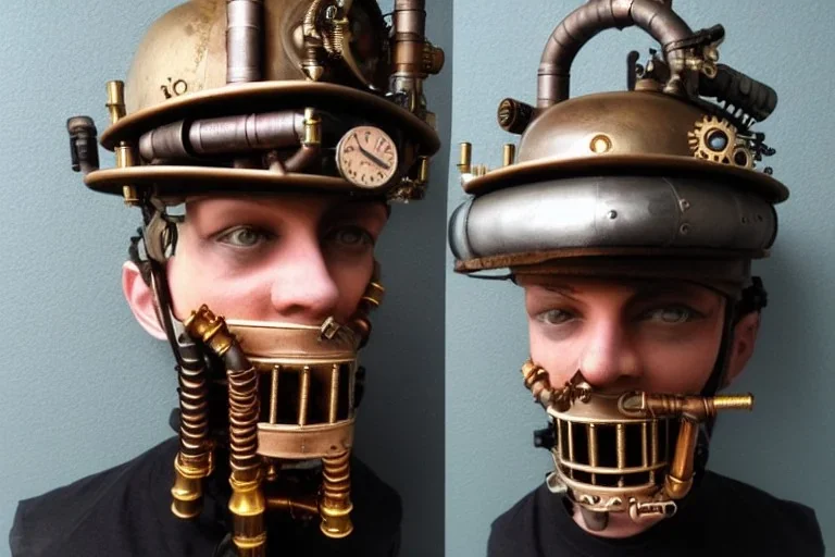 steampunk head man