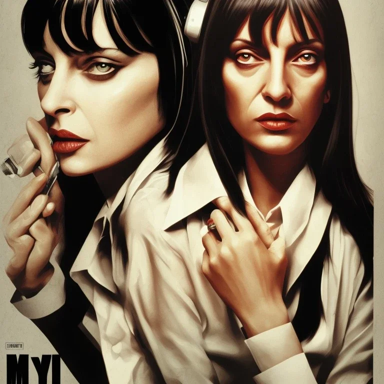 only one character, mia wallace, Pulp Fiction movie, scene.