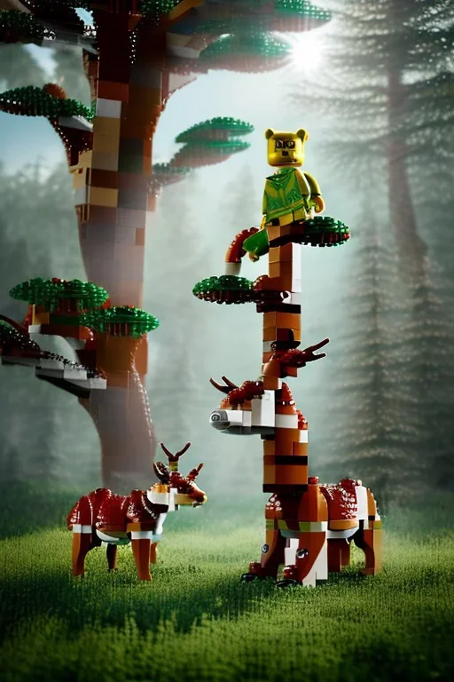 lego tree forest animals children