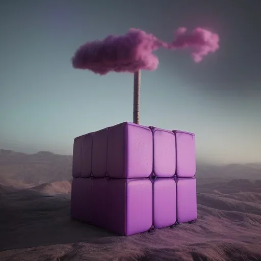 purple cube, energy power plant