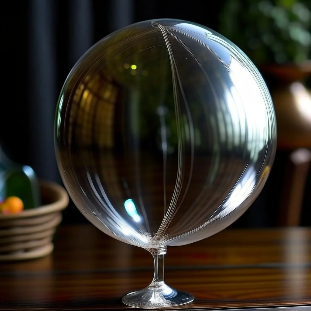 Transparent glass balloon