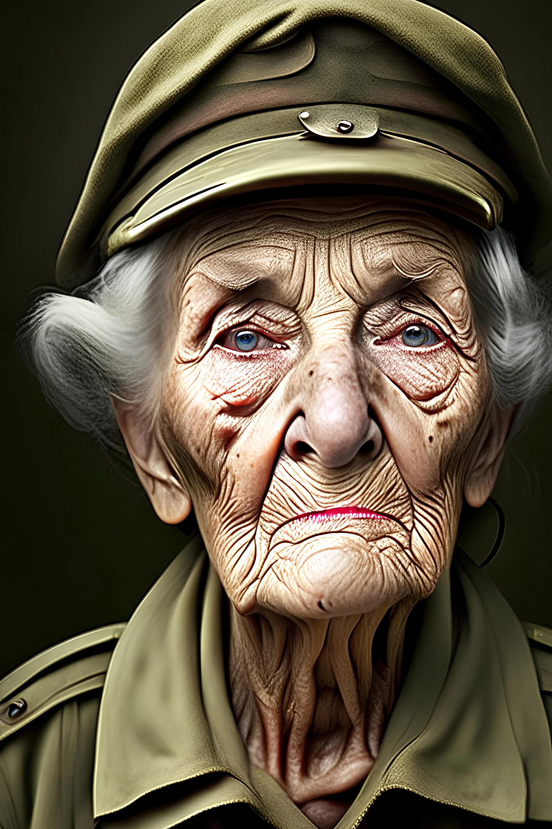 women,mid-aged,soldier,wrinkles