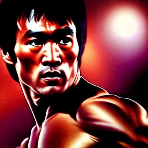 Ultra detailed fullbody Portrait in oil on canvas of Venom merges Bruce Lee,extremely detailed digital painting,extremely detailed face,crystal clear Big eyes, mystical colors ,perfectly centered image, perfect composition, rim light, beautiful lighting,masterpiece,8k, stunning scene, raytracing, anatomically correct, in the style of Wizyakuza and robert e howard and InHyuk Lee and Ohrai Noriyoshi and Simon Bisley.