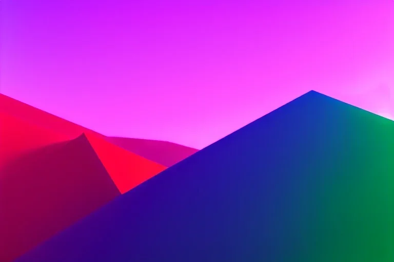 geometric installation abstract rgb 3D landscape