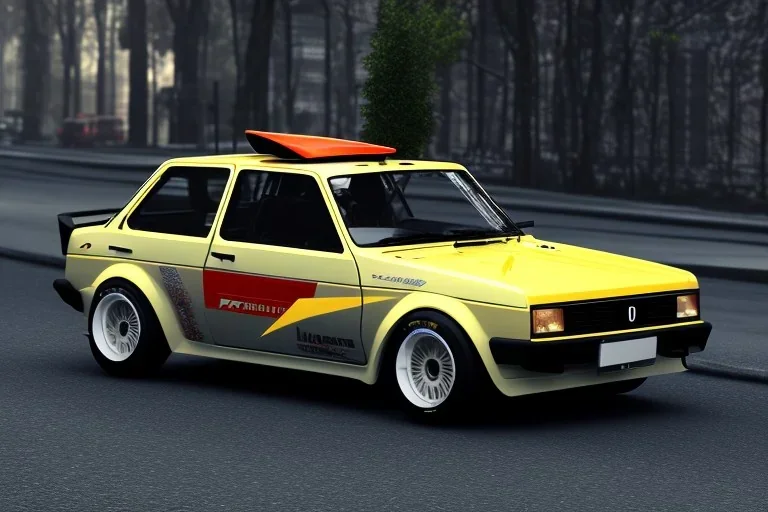 Renault 12 car version 4k , rally ,ultra realistic,concept 4k ,on street, parked