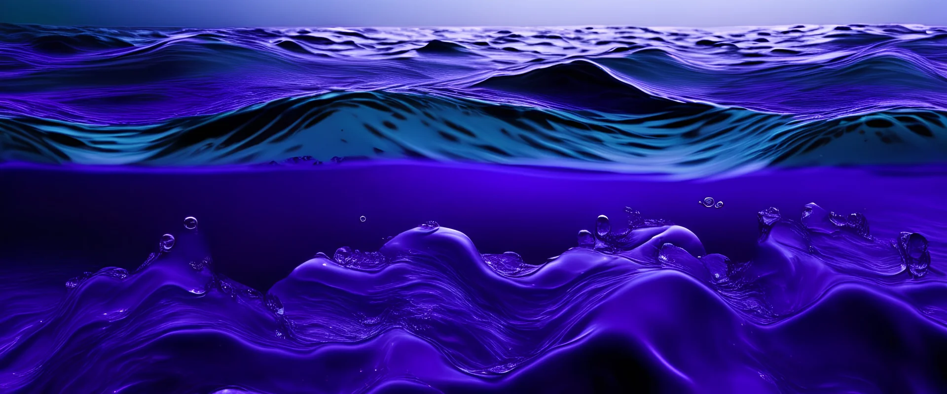 the surface of the ocean in purple