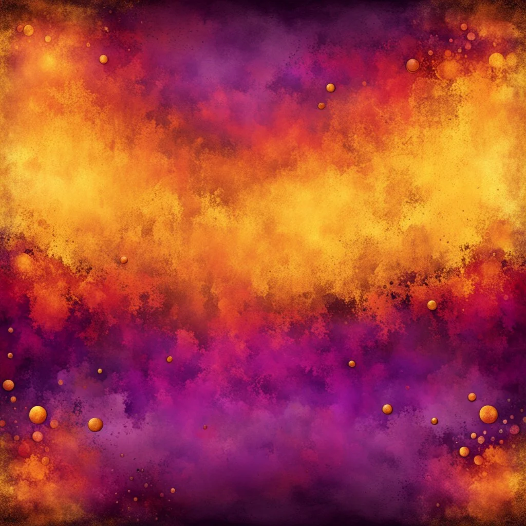 Hyper Realistic Yellow, Orange, Maroon & Purple Multicolored Grungy Retro Background with Golden-Glowing-Embers