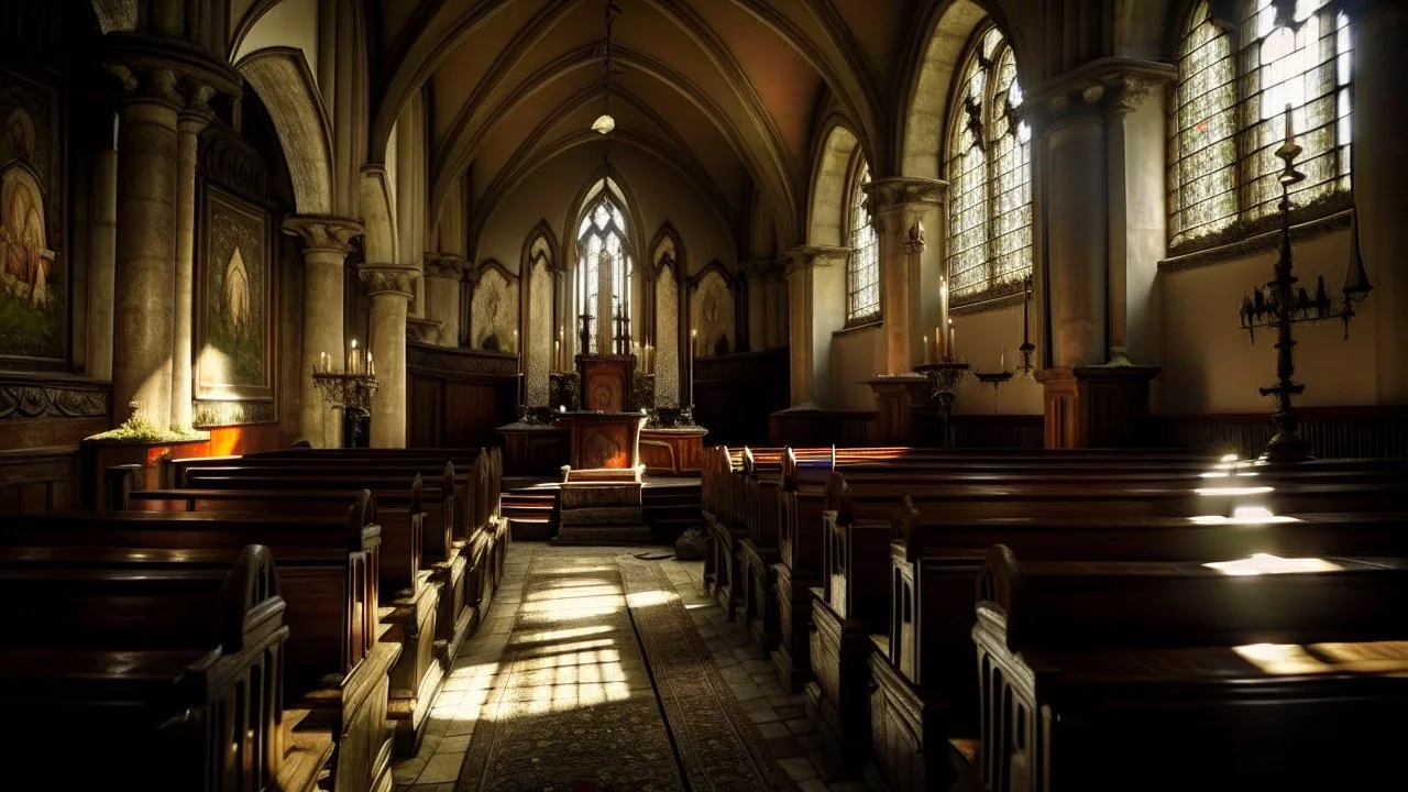 interior of medieval church