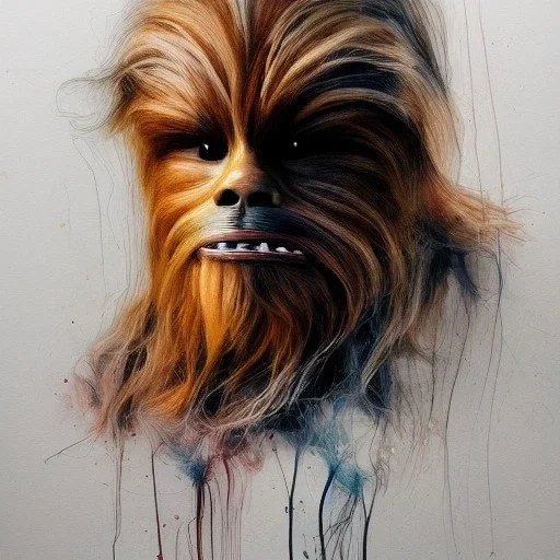 photorealistic and intricate chewbacca by Agnes Cecile, soft natural colors