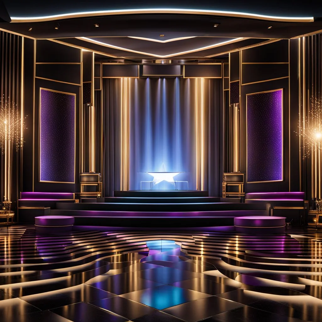 a luxury night club dance stage