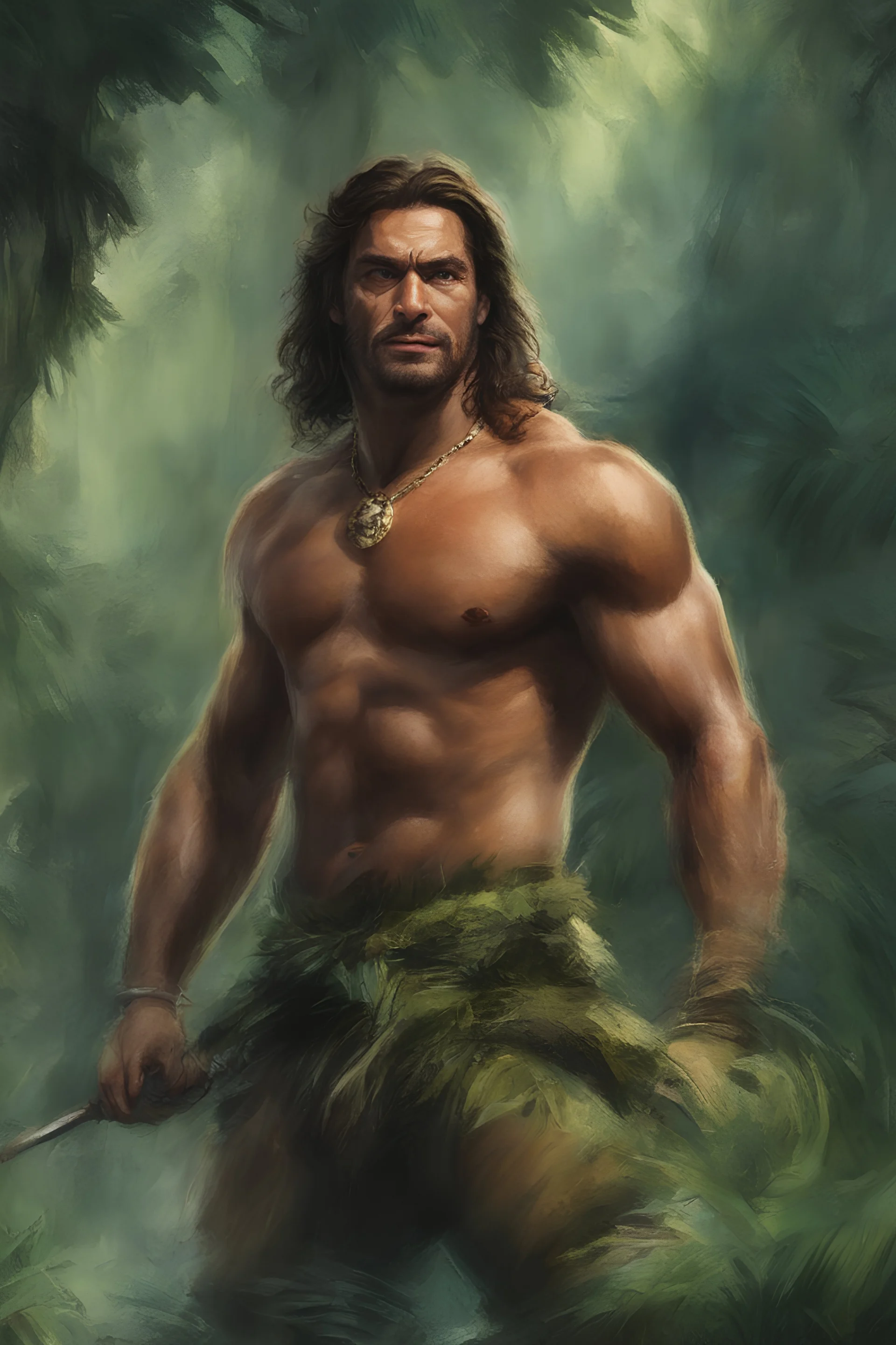 Tarzan, King of the Jungle - Digital painting