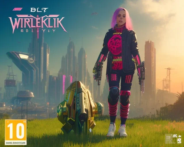 Billie Eilish, in stockings, cyberpunk2077