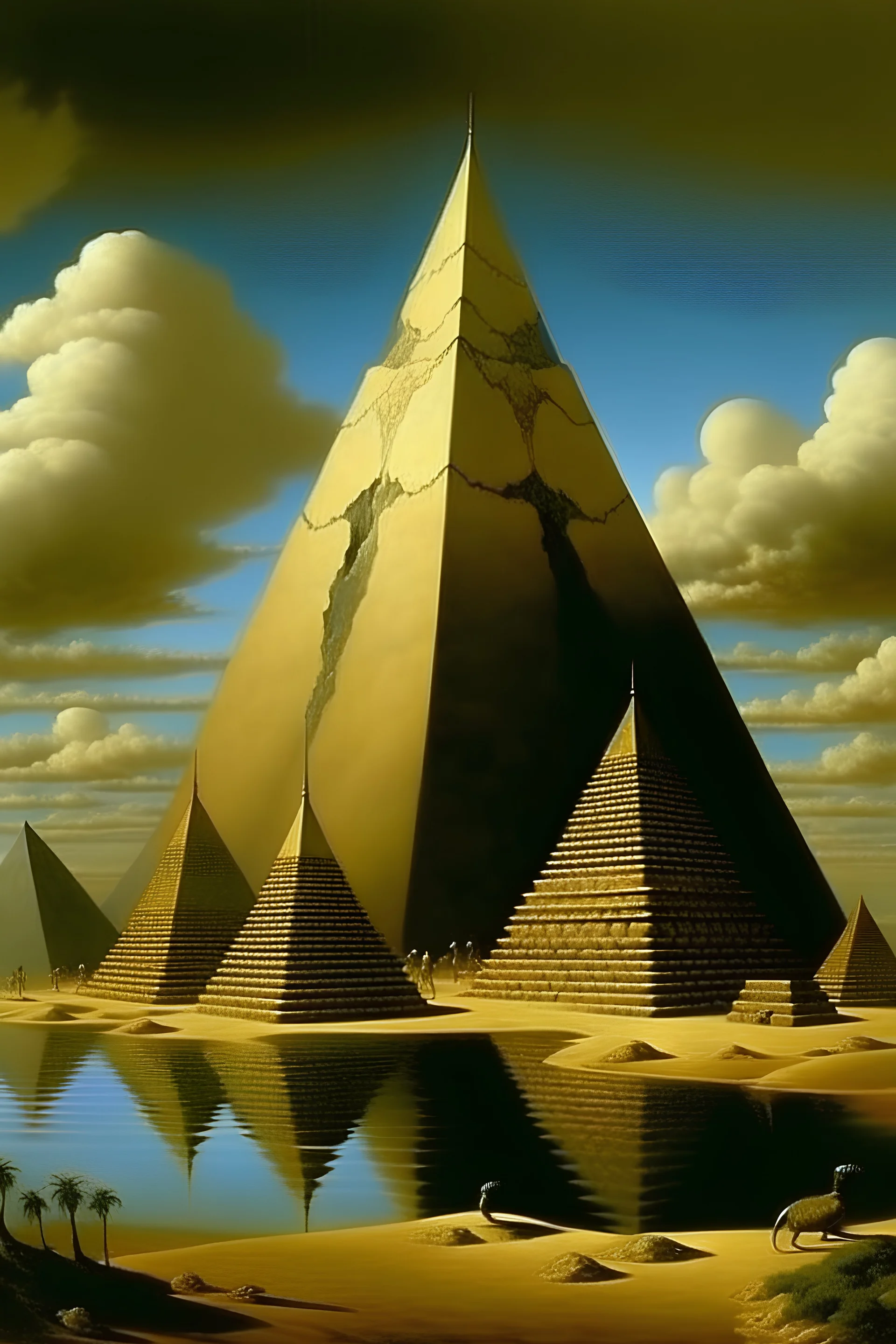 Pyramids Egypt in Salvador dali