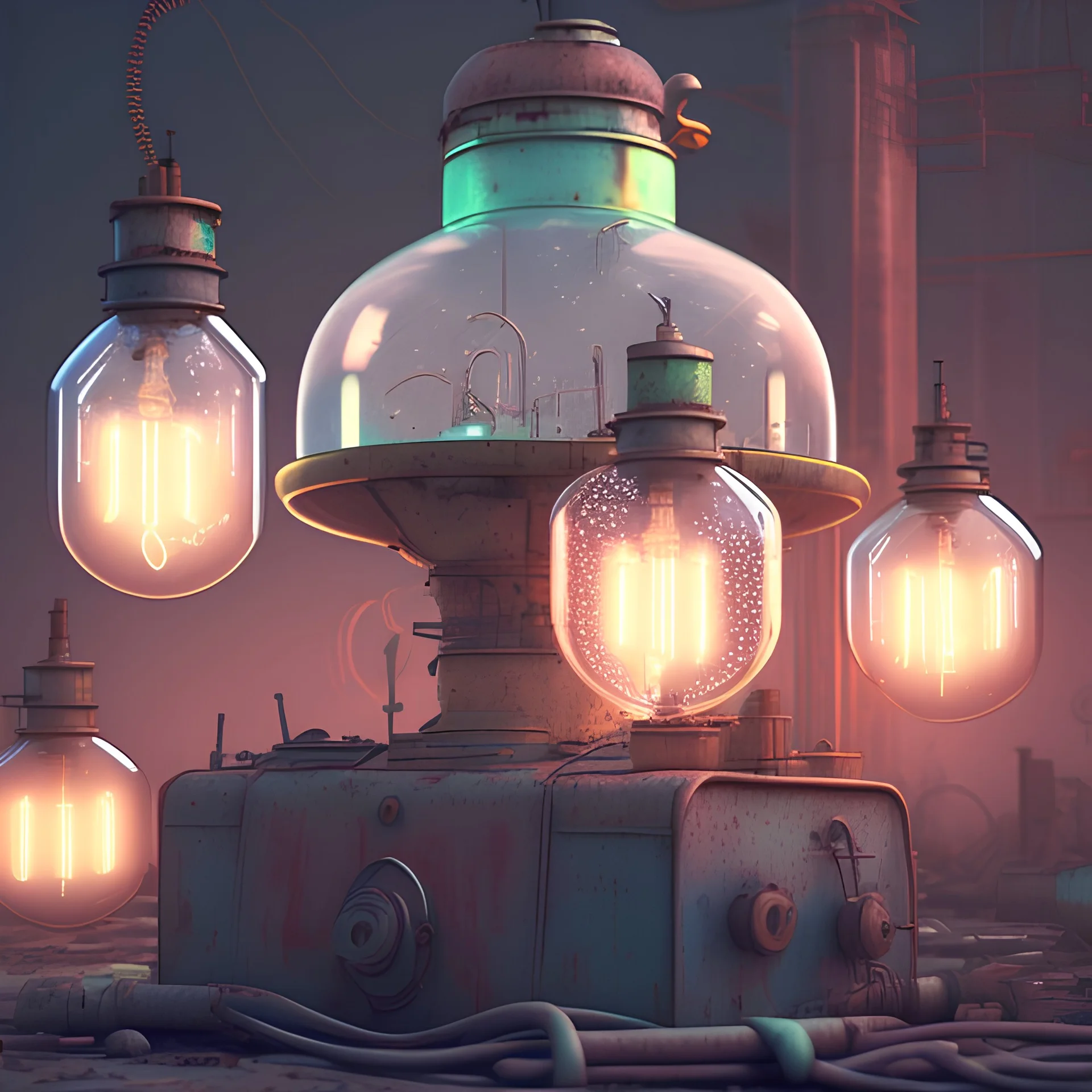 Abandon technology, clone machinery, glass domes, soda lights, sparks