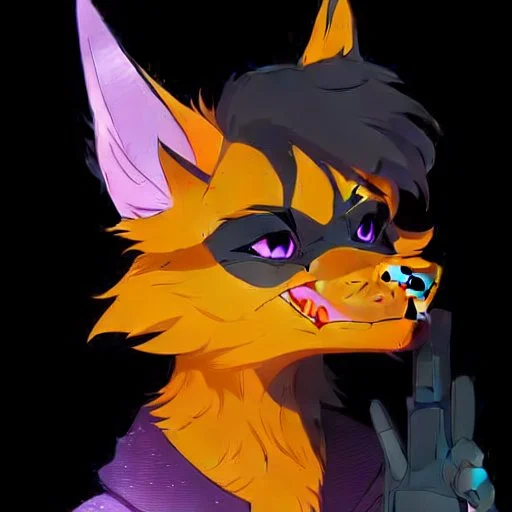 master quality, well drawn, A fox fursona, Trending on artstation, Furry art, Digital art, Cyberpunk, High quality, Backlighting