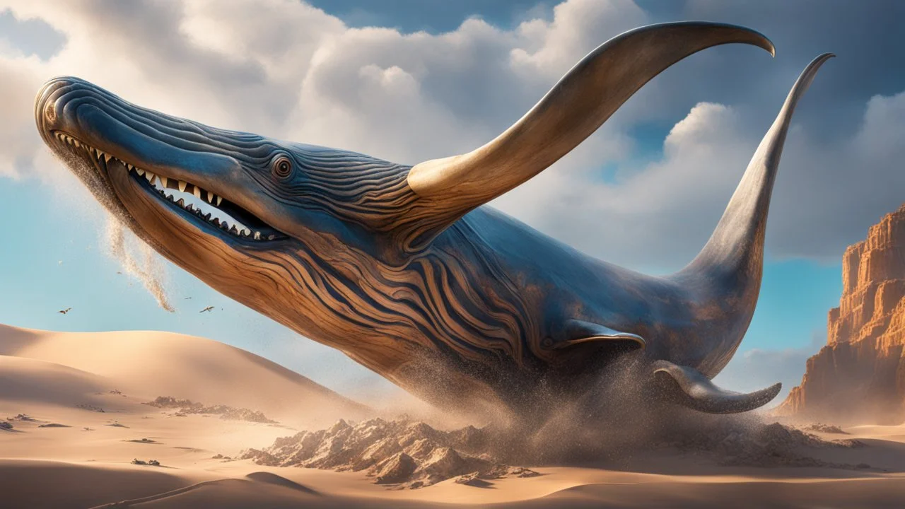 the coast of a desert. whale bones. fantasy, cinematic lighting, hyper realisme, Hyperrealistic, splash art, concept art, mid shot, intricately detailed, color depth, dramatic, 2/3 face angle, side light, colorful background