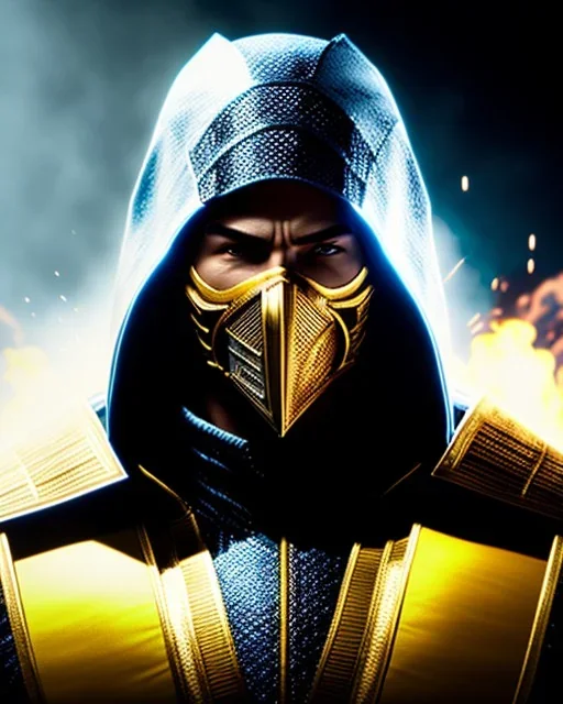 sub zero, mask cover whole face and hood , mortal kombat 11, highly detailed, hyper-detailed, beautifully color-coded, insane details, intricate details, beautifully color graded, Cinematic, Color Grading, Editorial Photography, Depth of Field, DOF, Tilt Blur, White Balance, 32k, Super-Resolution, Megapixel, ProPhoto RGB, VR, Half rear Lighting, Backlight, non photorealistic rendering