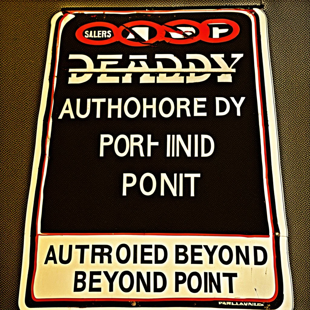 Deadly force authorized beyond this point.