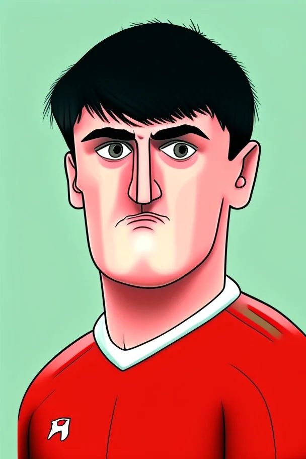 Harry Maguire English football player ,cartoon 2d