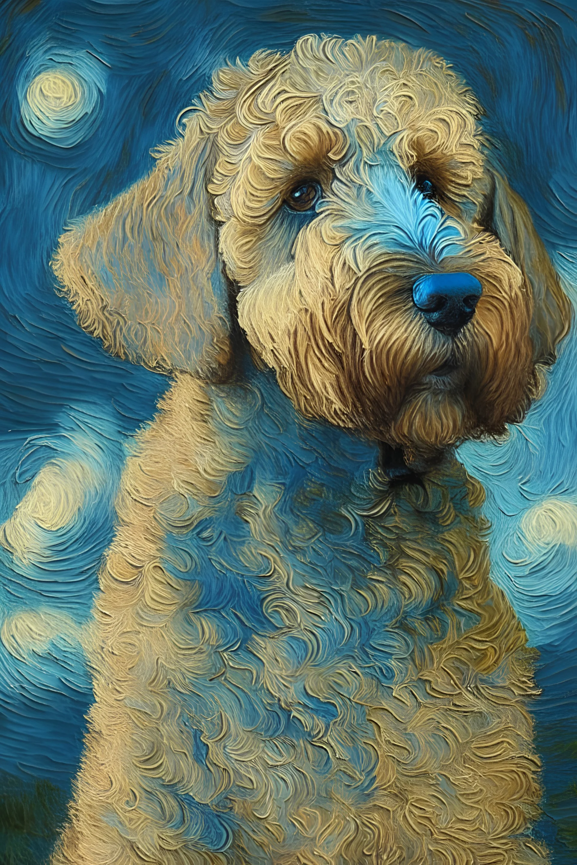 labradoodle by van gogh