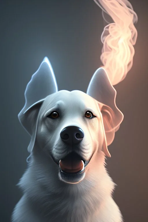 pope as a dog, volumetric smoke, 4k, trending art, depth of field, radiosity