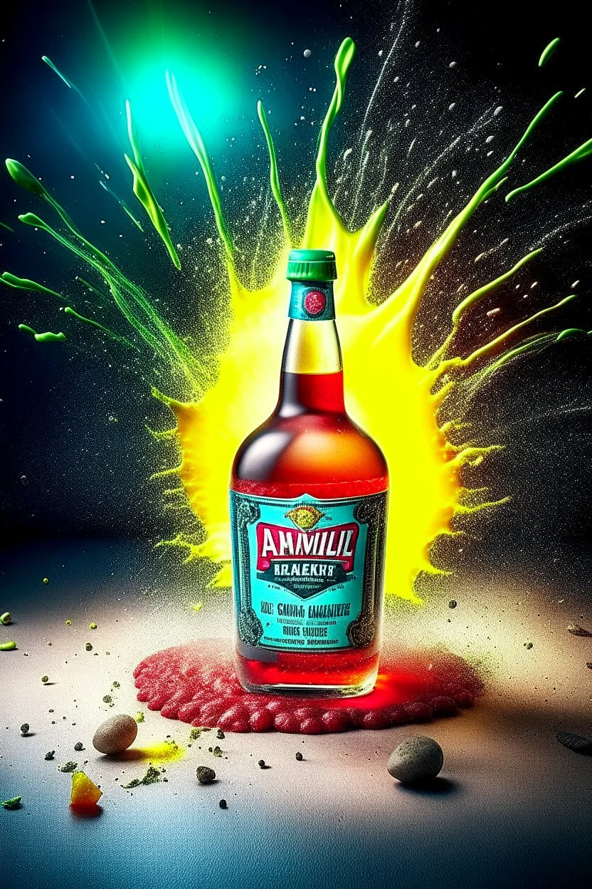 brand campaign for a new drink with orange and chili flavour with Grand Theft Auto V explosion high resolution