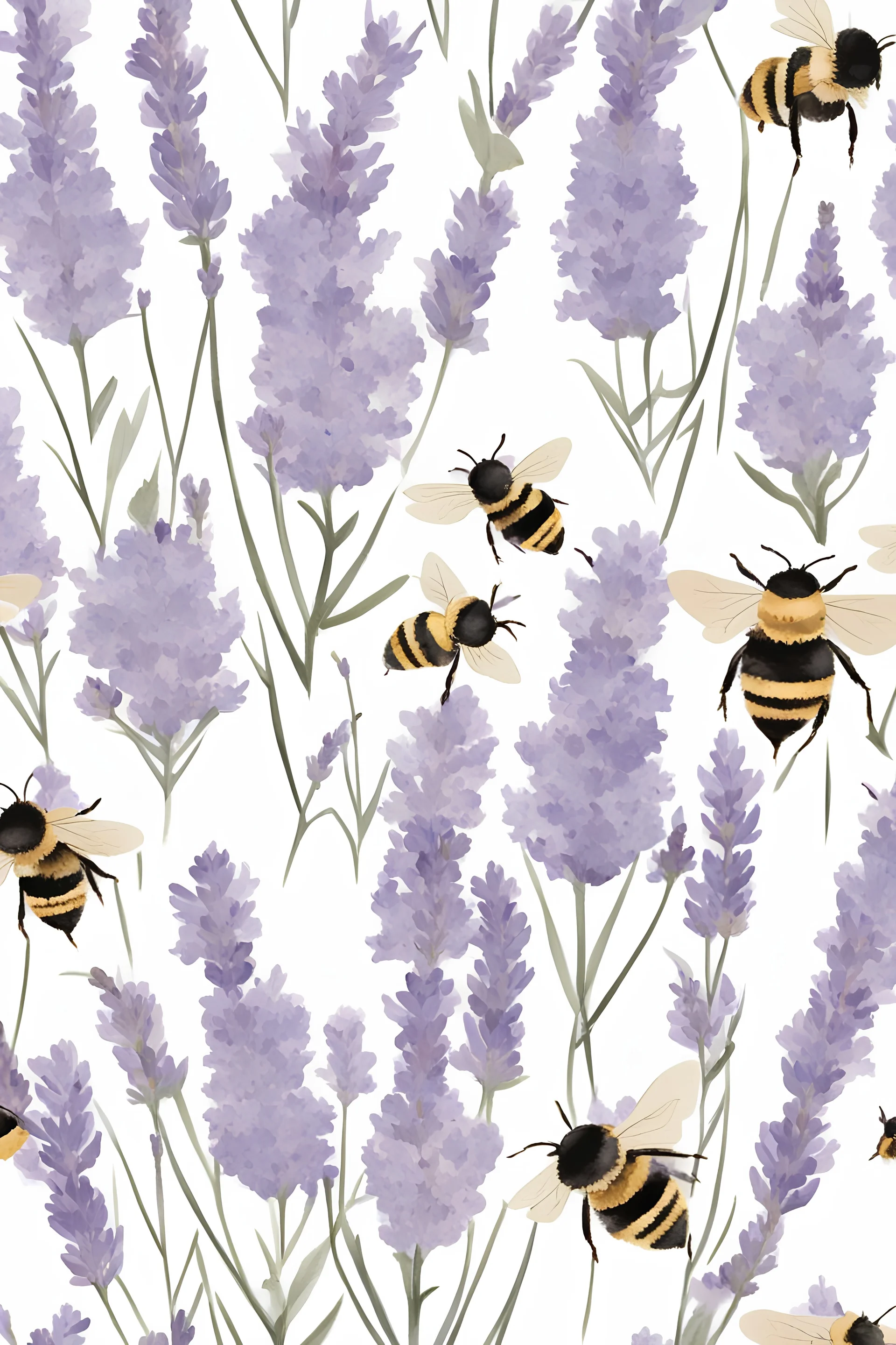 bee with lavender