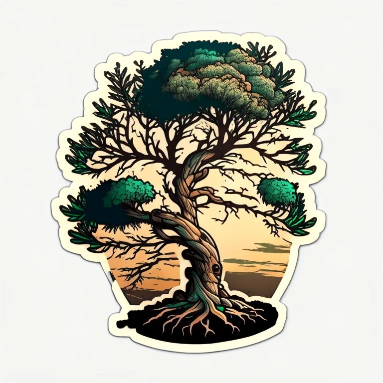 sticker of a tree