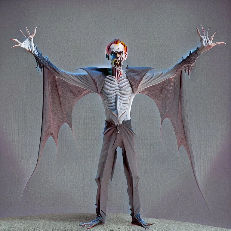 a vampire with arms outstretched viewed from the side photo