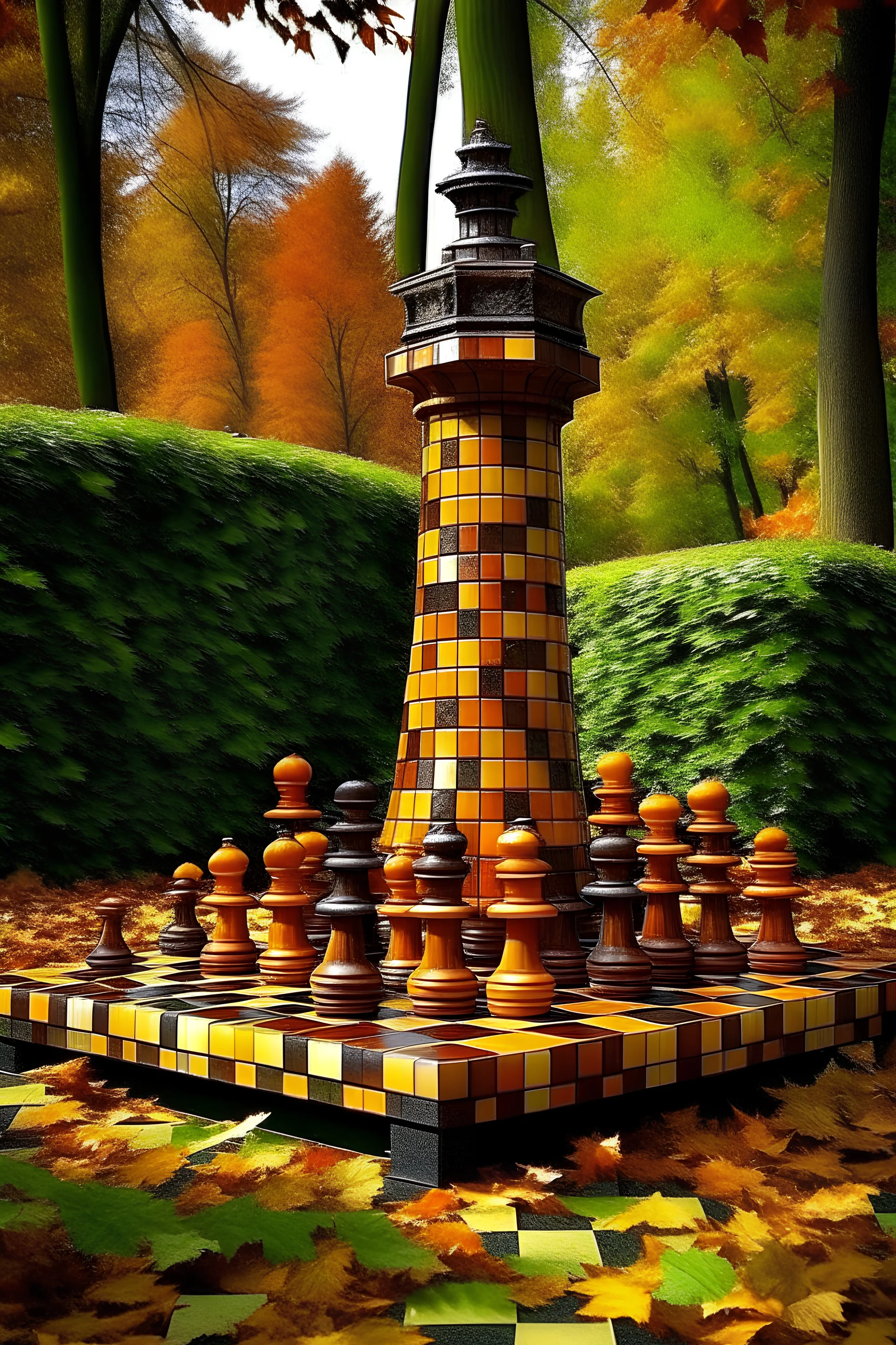 Schach Springer, Herbst, Turm