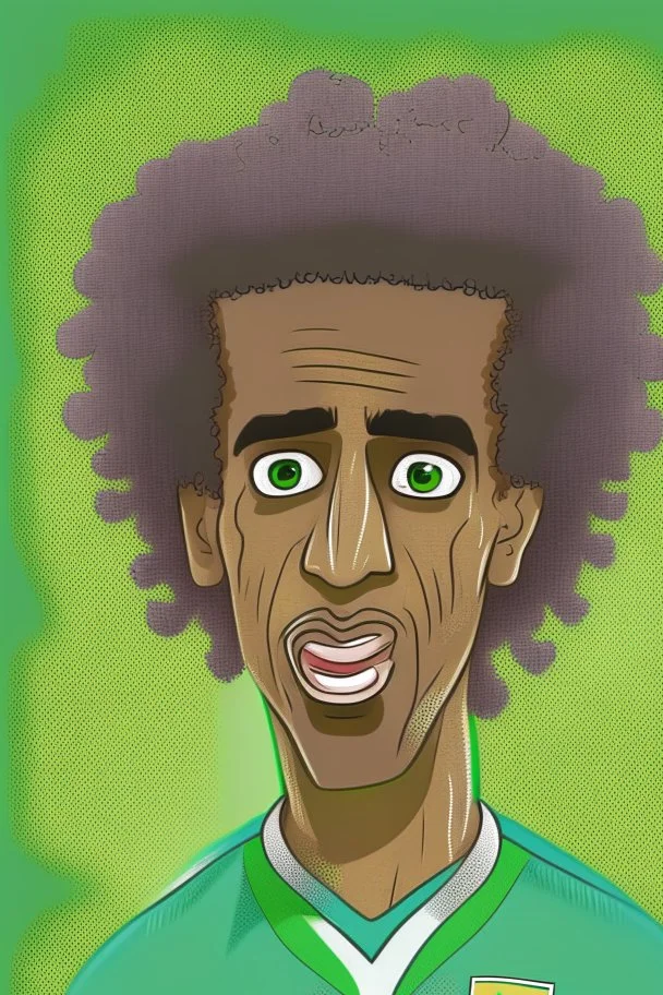 Luis Gustavo Brazilian football player . cartoon 2d