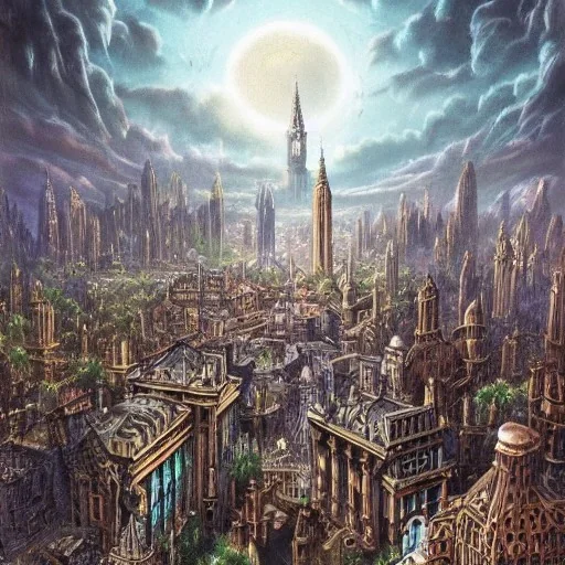 Gothic city hyper detailed, fe,fantasy art