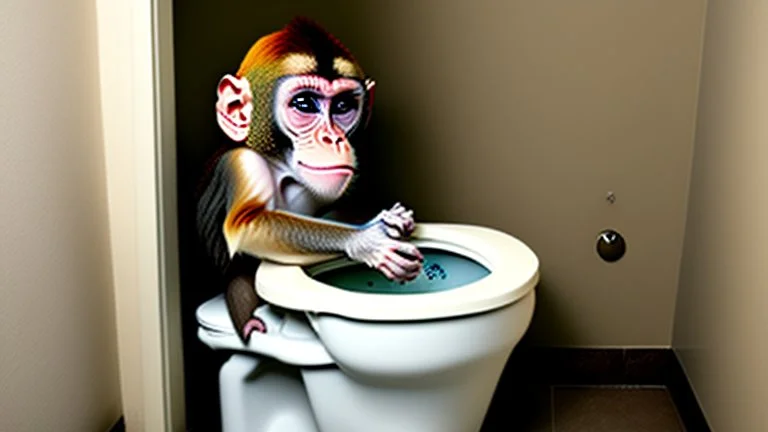 monkey boy flushes toilet over and over