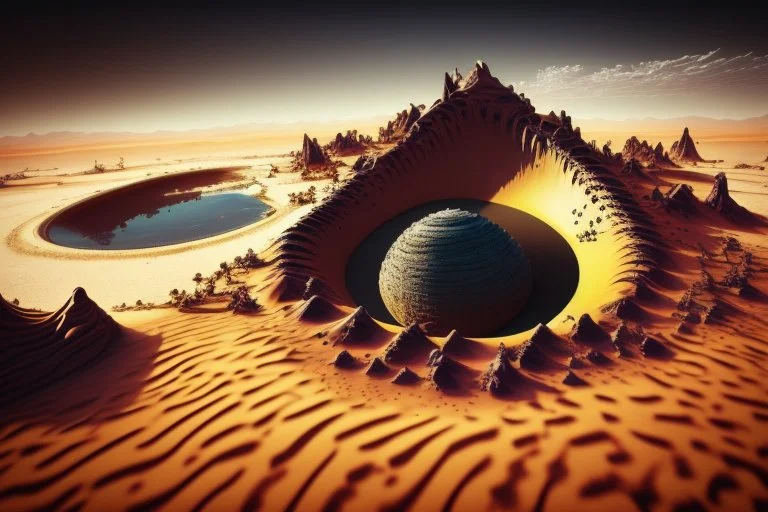 infinite, alien desert, lagoon, exoplanet, epic, sci-fi, hd