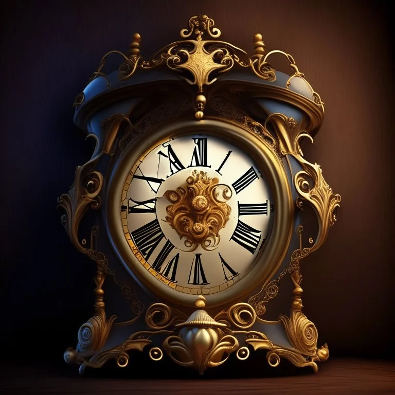 The clock from the movie “Beauty and the Beast” on a light background