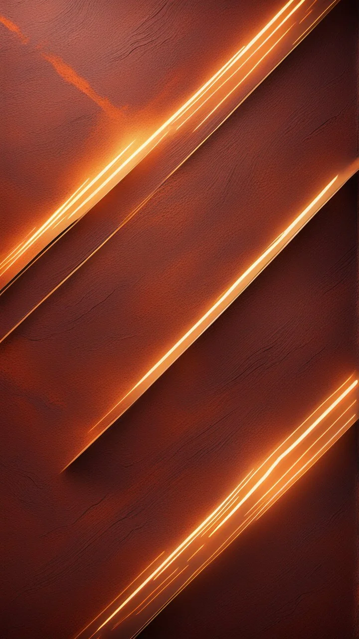 Hyper Realistic Glowing-Golden-Diagonal-Intersecting-Lines on rustic-orange-&-maroon wall with embers