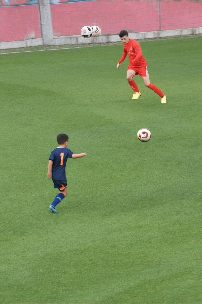oliver a am Fußbalspielen