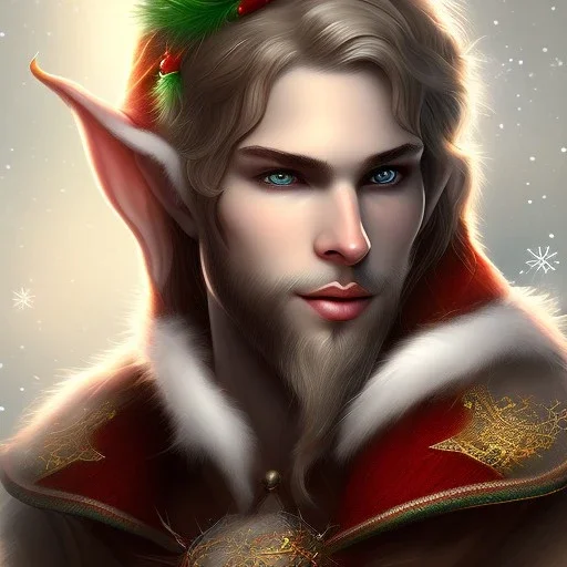 Winter elf, male, kind, beautiful