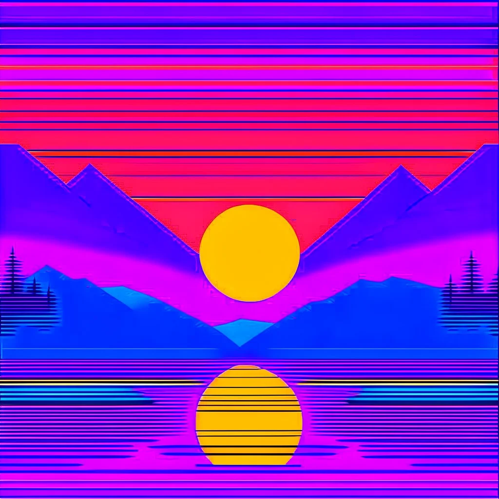 synthwave sunset