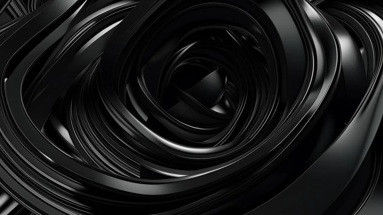 Inspirado en Frank Stella Uso del negro profundo (“Outrenoir”).