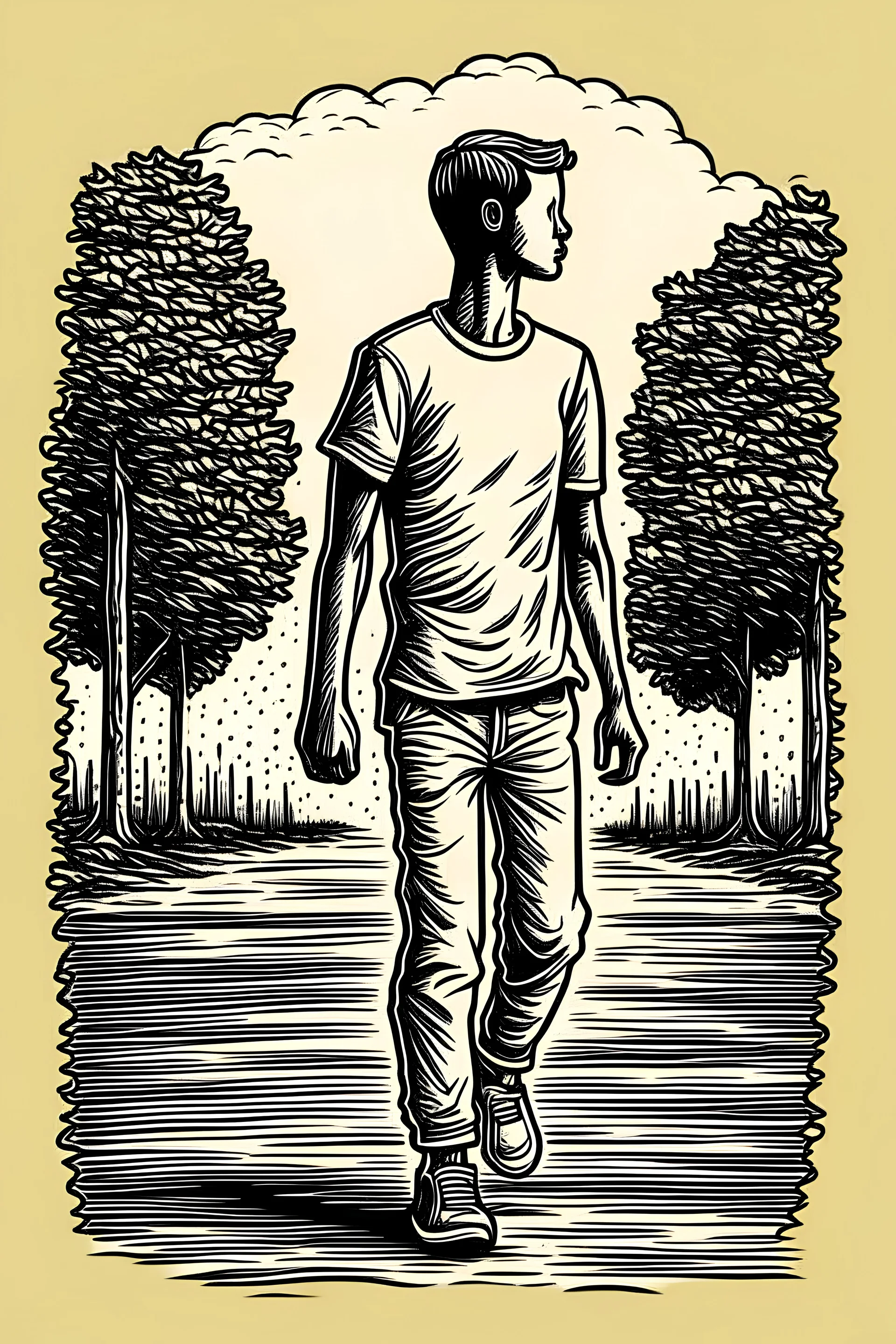 تيشيرت يمشي